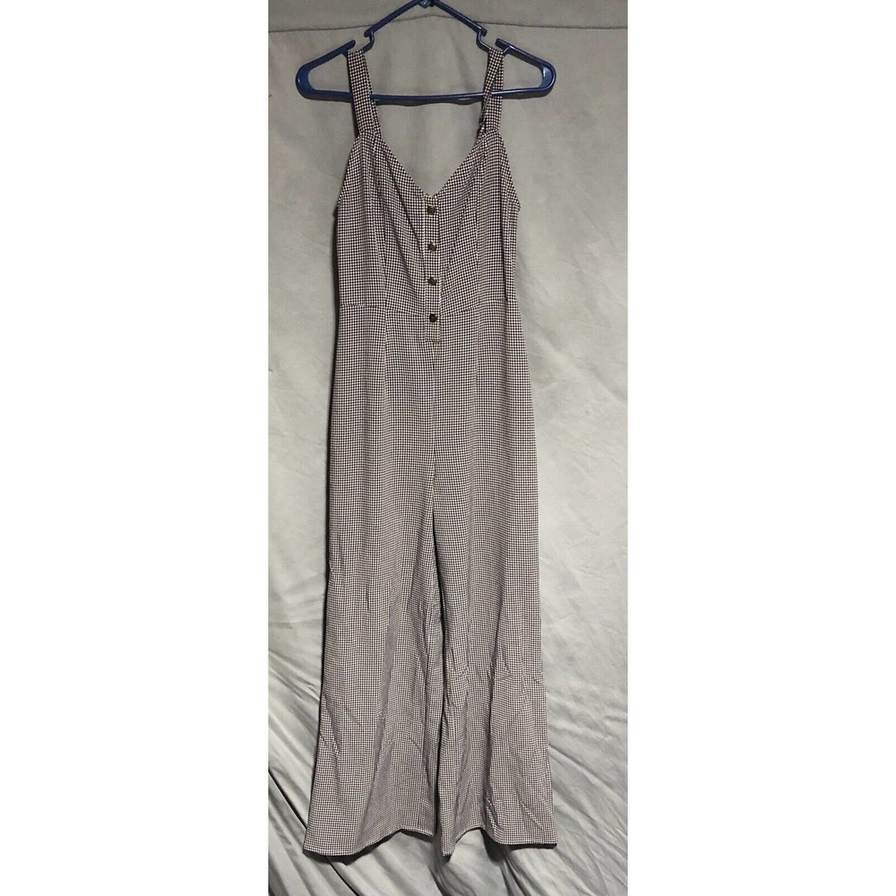 Pants Romper - NWOT - Brown Checkered - Sz Small